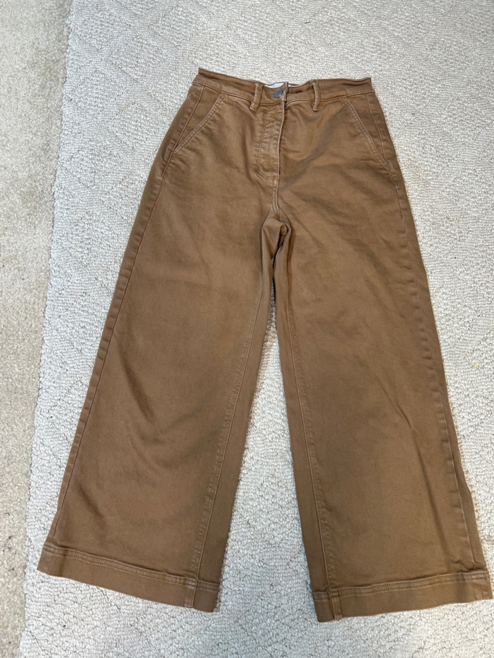 Everlane Wide Leg Pants Women’s Size 4 Brown High Rise Chino Style